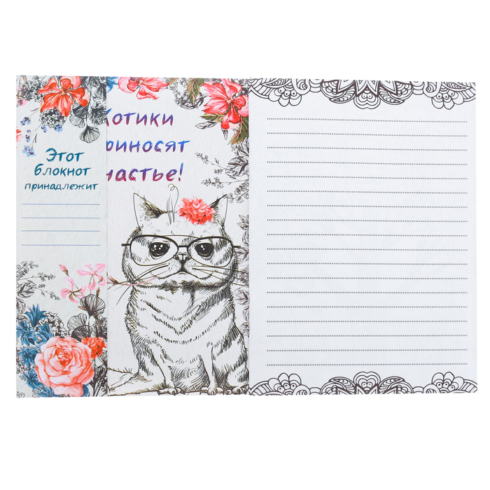 Блокнот-раскраска «Котофилософия», 12 листов