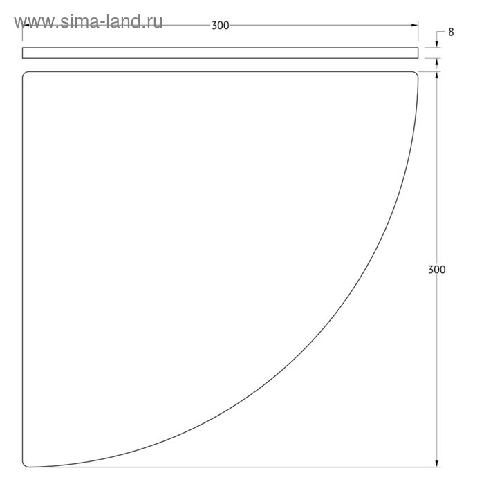 

Угловая полка, ширина 30 см, матовое стекло