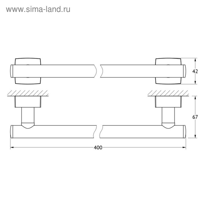 

Штанга для полотенца 40 см, хром, FBS