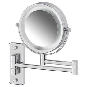 

Косметическое зеркало двустороннее с подсветкой x3, хром, DEFESTO