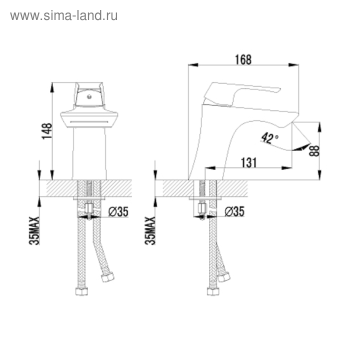 фото Смеситель для раковины lemark lm4546c "юнит", каскадный, хром