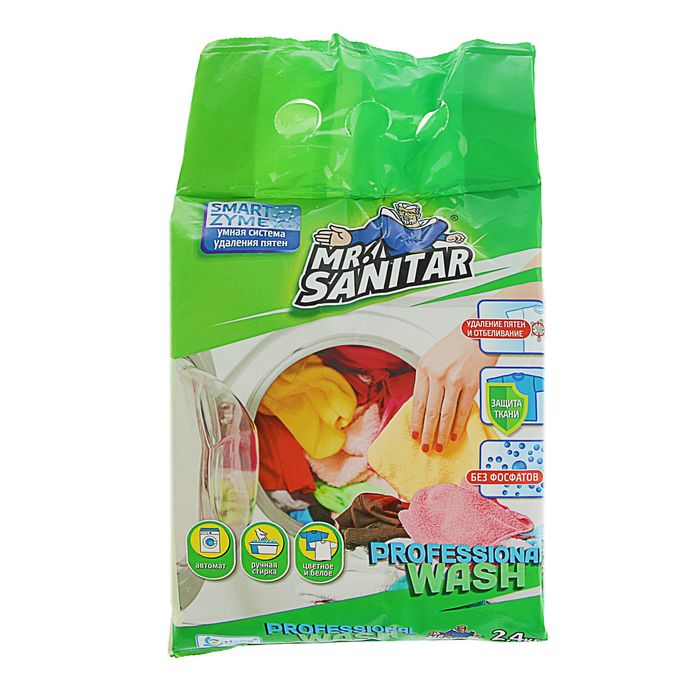 Стиральный порошок Mr.Sanitar Универсал Автомат+ручная стирка , 2400 г