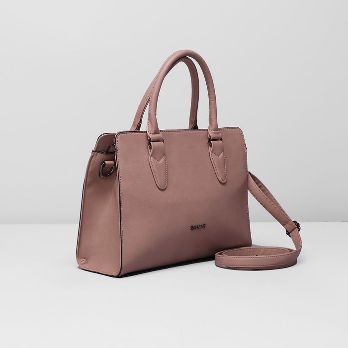 Сумка женская на молнии, 1 отдел с перегородкой, наружный карман, длинный ремень, цвет бежевый