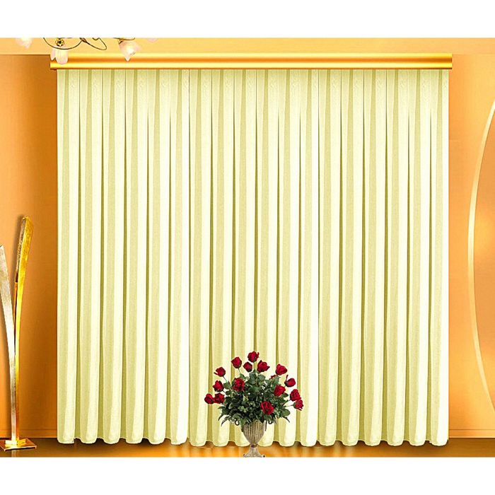 Тюль, размер 400х250 см, цвет крем 7070