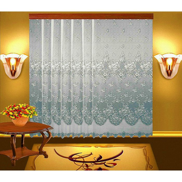 Тюль жаккардовая, размер 350х250 см, цвет белый 1044