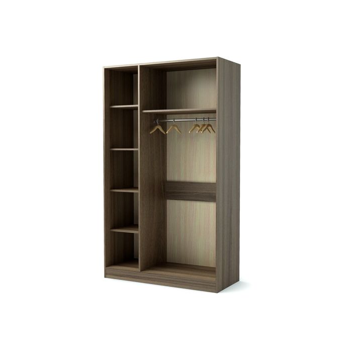 Шкаф 3х створчатый с зеркалом ЭКО СТИЛЬ 1182х516х2000 ясень шимо темный/ясень шимо светлый