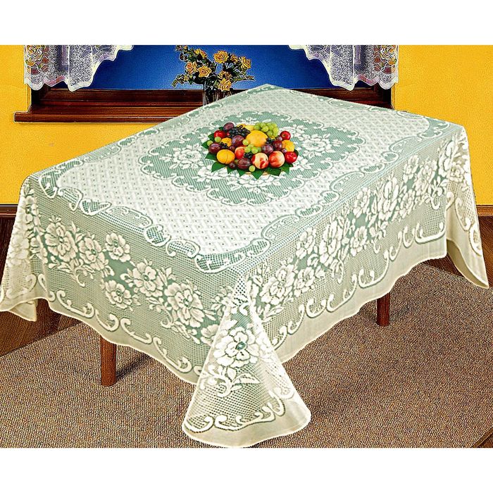Скатерть жаккардовая, размер 145х165 см, цвет белый