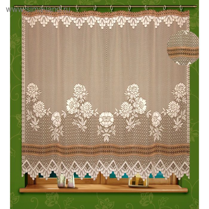 

Гардина жаккардовая, размер 145 х 200 см, цвет кремовый / коричневый