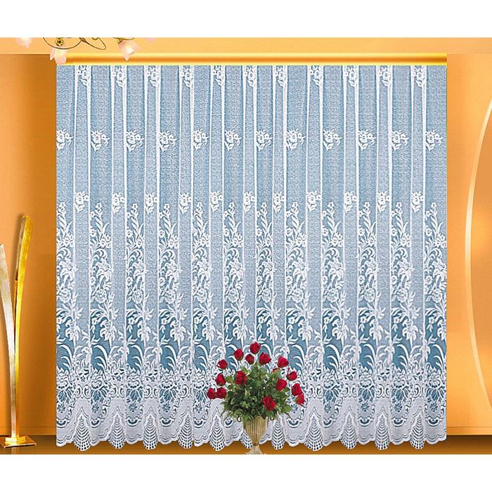 Тюль жаккардовая, размер 350х250 см, цвет белый 1155