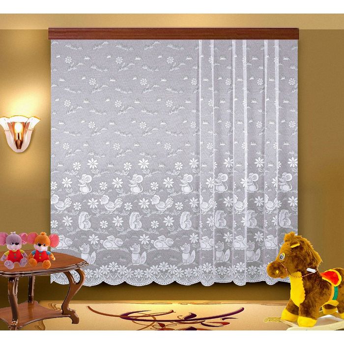 Тюль жаккардовая, размер 400х250 см, цвет белый 1304