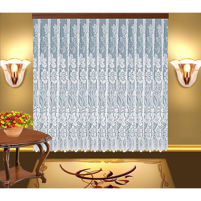 Тюль жаккардовая, размер 300х250 см, цвет белый 18110