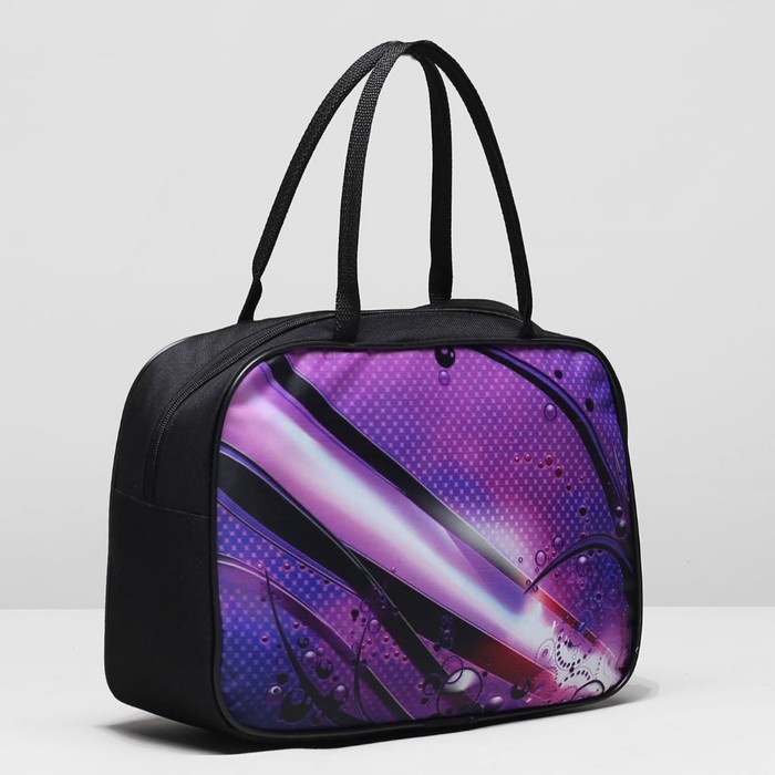 Сумка спорт Ивис№1 2728 , 34*15*23, 1 отд на молнии, "Абстракция"/фиолетовый