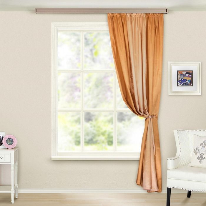 Штора портьерная Тафта комби крас. золото ш200*в260, , пэ100%