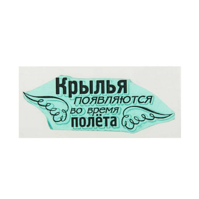 Штамп "Крылья появляются во время полета" 5,7х2 см (STAMP685)