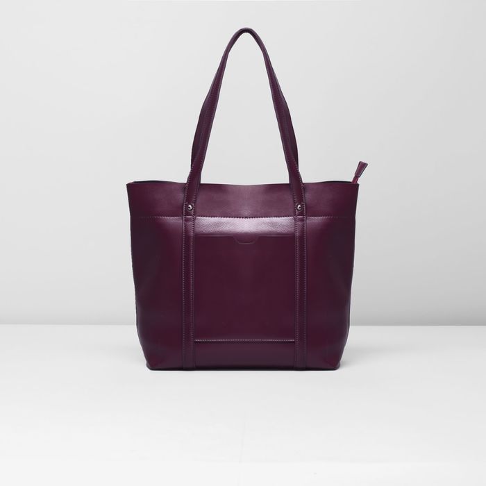 Сумка женская на молнии, 1 отдел с перегородкой, 2 наружных кармана, цвет фиолетовый