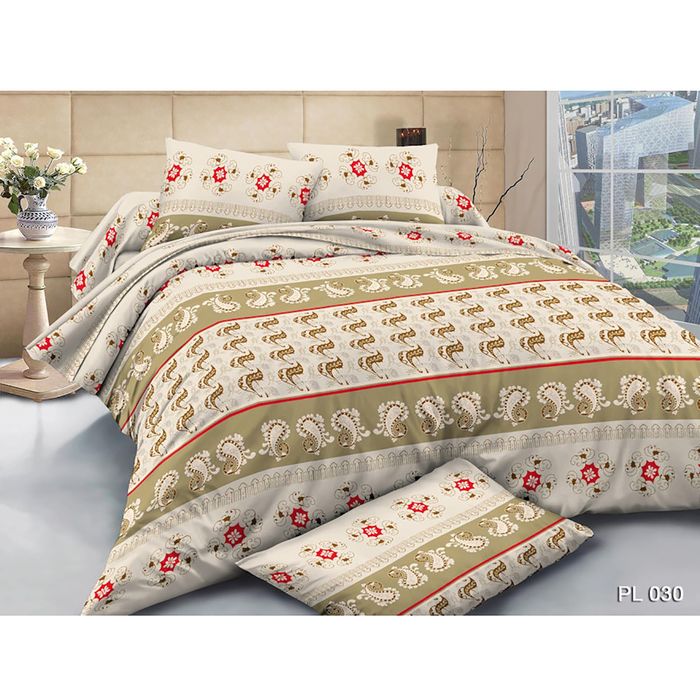Постельное бельё дуэт 5D (диз. 030 PL), 215х220 - 1 шт., 145х215 - 2 шт., 70х70 - 2 шт., 50х70 - 2 шт. Полипоплин, 80 г/м