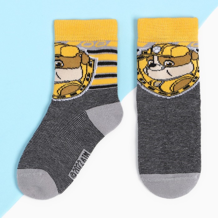 Щенячий патруль. Носки детские PAW PATROL "Крепыш" щит14-16 см, 2-3 г., 80% хл.,17% п/а, 3% эл.