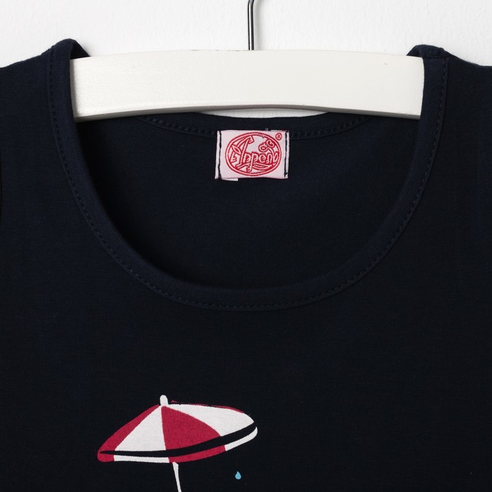 Джемпер для девочки "Дорога к морю", рост 122 см (62), цвет тёмно-синий, принт зонтик ДДБ357804 23