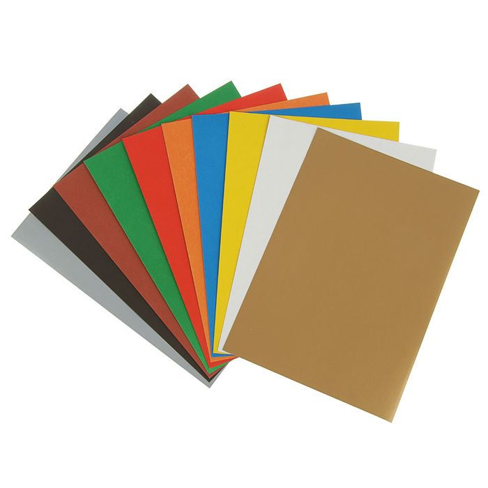 Картон цветной А4, 10 листов, 10 цветов "МиМиМишки", 2 цвета металлик, микс