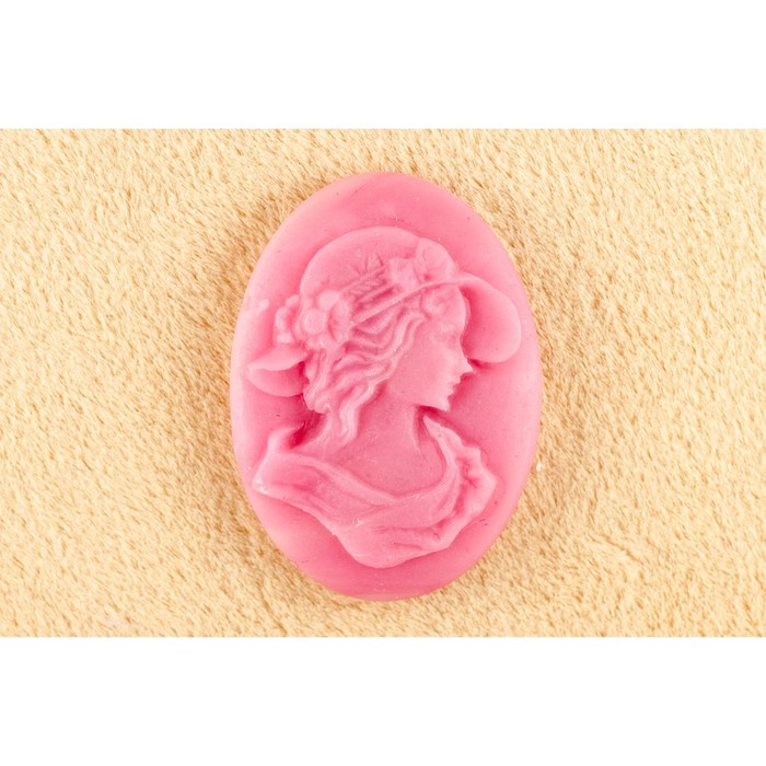 Молд силикон для полимерной глины №101 "Девушка в шляпке" 2,5х1,7 см