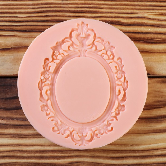 Молд силикон для полимерной глины №307 "Рамочка овальная" 7,5х5,5 см