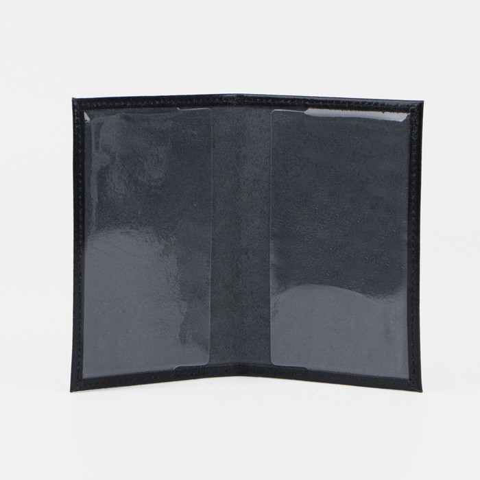 Обложка для военного билета, цвет чёрный гладкий