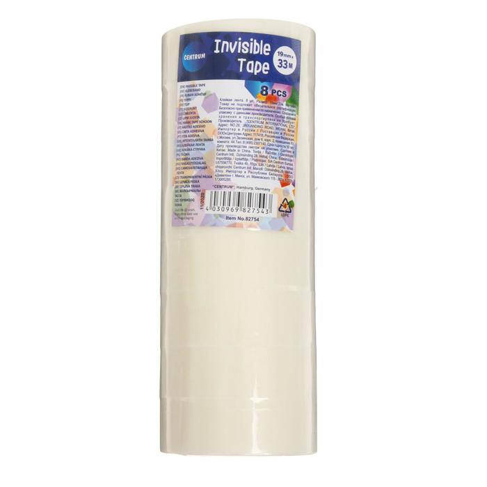 Клейкая лента канцелярская невидимая 19 мм*33 м