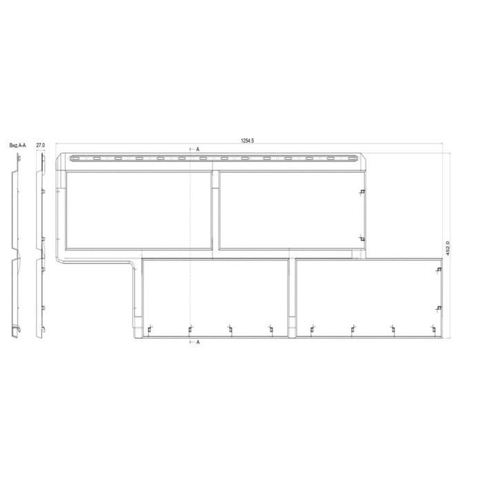 Фасадная панель "Камень Неаполитанский", песчаный 1,25*0,45м