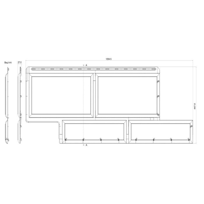 Фасадная панель "Камень Флорентийский", терракотовый 1,25*0,45м
