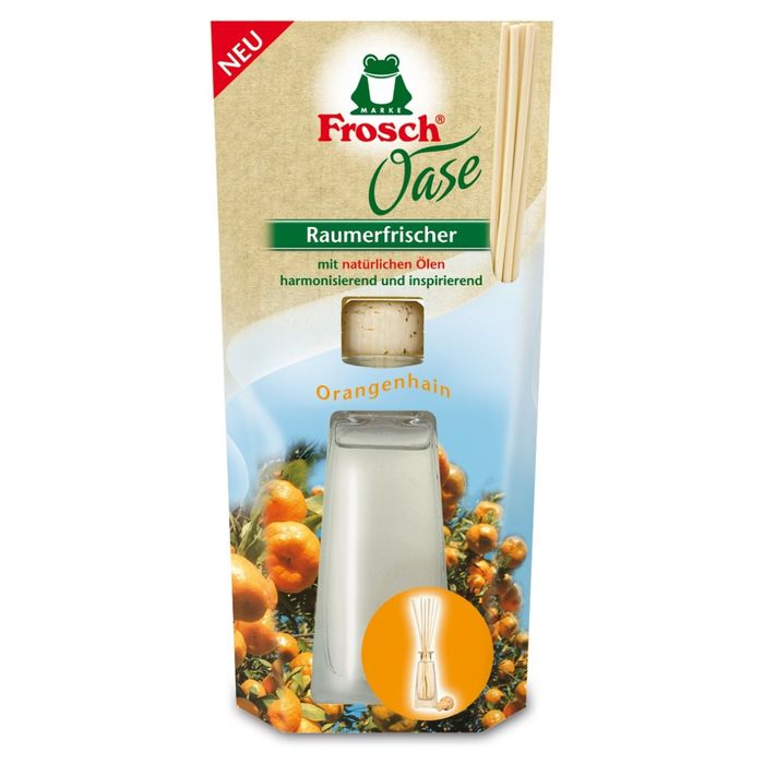 Освежитель воздуха Frosch, на основе масел апельсин, 90 мл