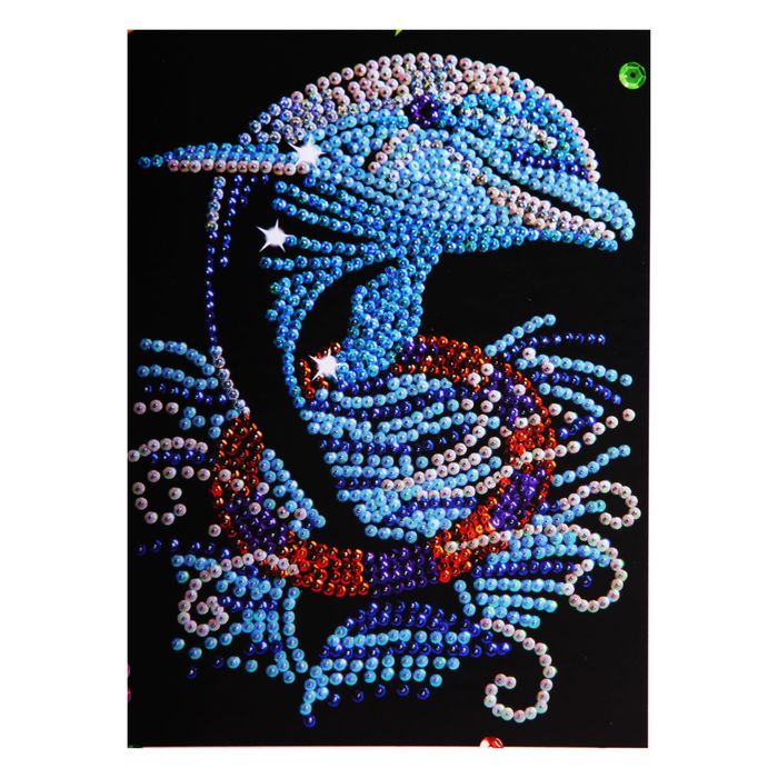 Мозаика из пайеток "Дельфин"