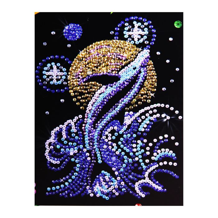Мозаика из пайеток "Лунный дельфин"