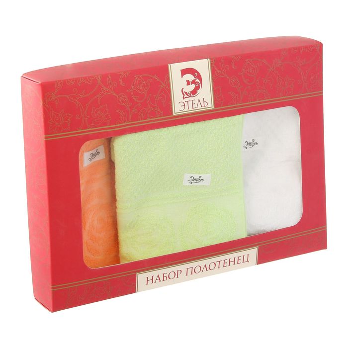 Набор полотенец "Этель" Аморэ, размер 30х70 см-1 шт., 50х90 см-2 шт., 400 г/м2