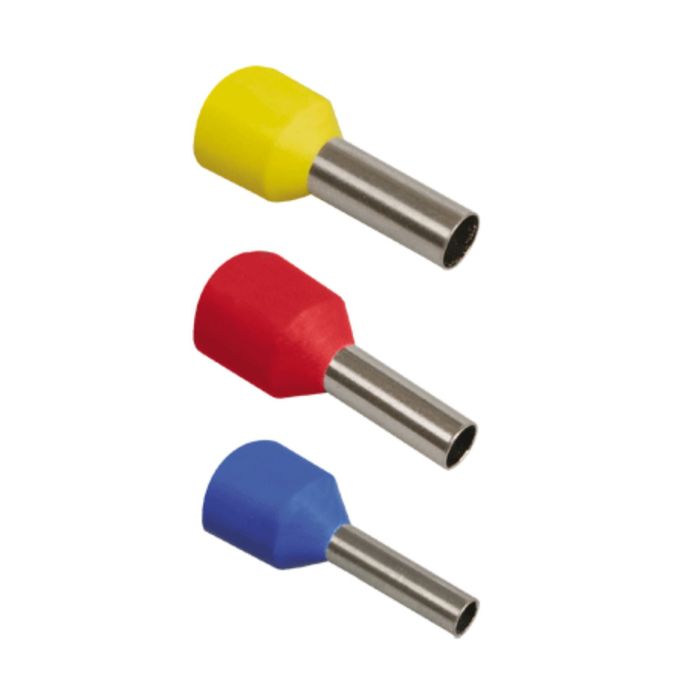 Наконечник-гильза IEK Е1612, 16 кв.мм, изолированный, уп. 100 шт, UGN10-016-08-12