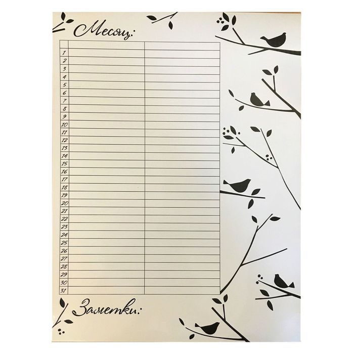 Магнитный планнер на месяц "Графика"