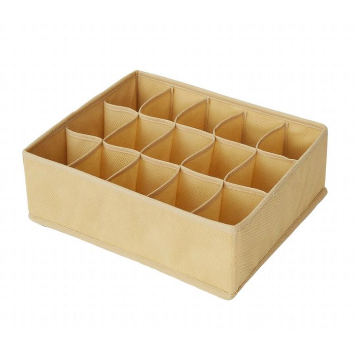 Органайзер для белья, 15 ячеек, цвет бежевый