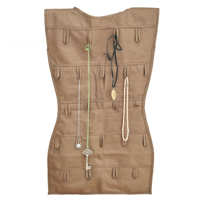 Органайзер-платье для украшений, цвет коричневый