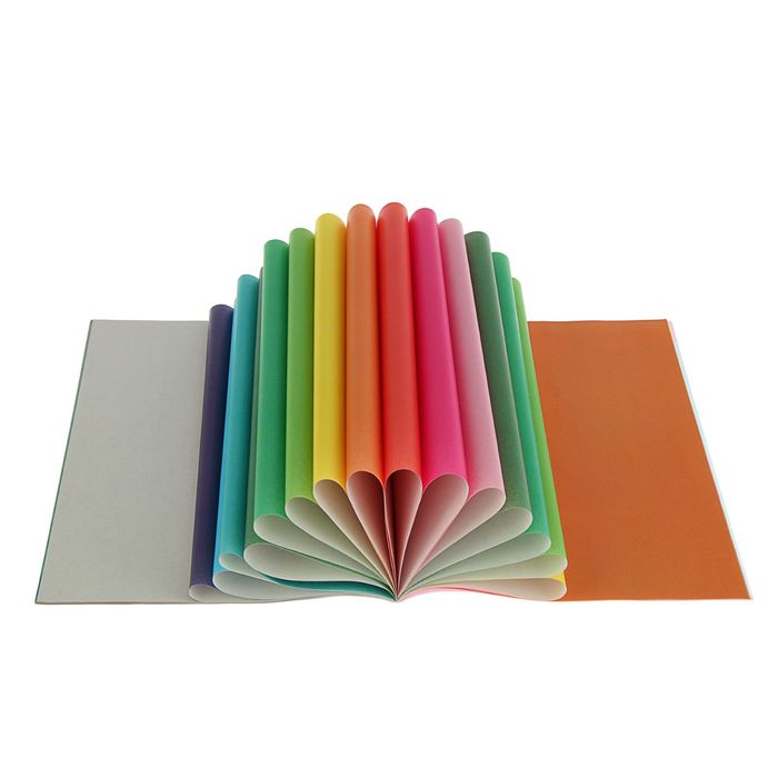 Бумага цветная А4, 32 листа, 16 цветов "Щенок и гусеница"