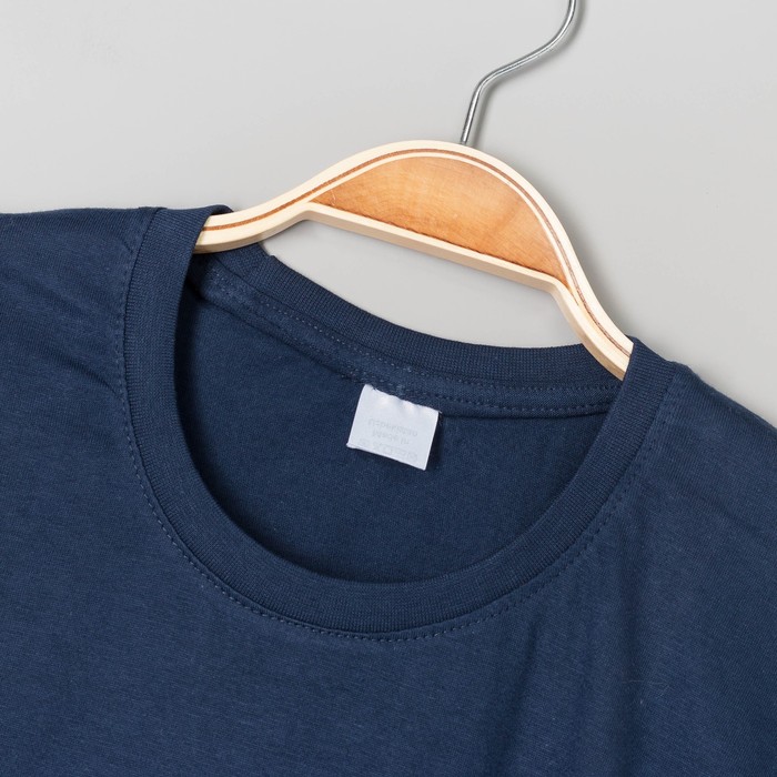 Футболка однотонная мужская цвет синий, р-р XL