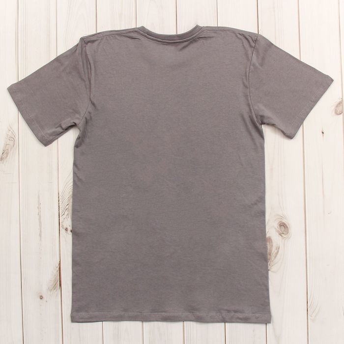 Футболка однотонная мужская цвет серый, р-р XXL