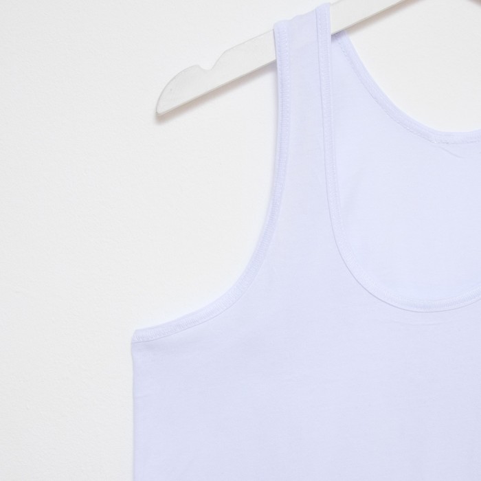 Майка однотонная мужская цвет белый, р-р XL