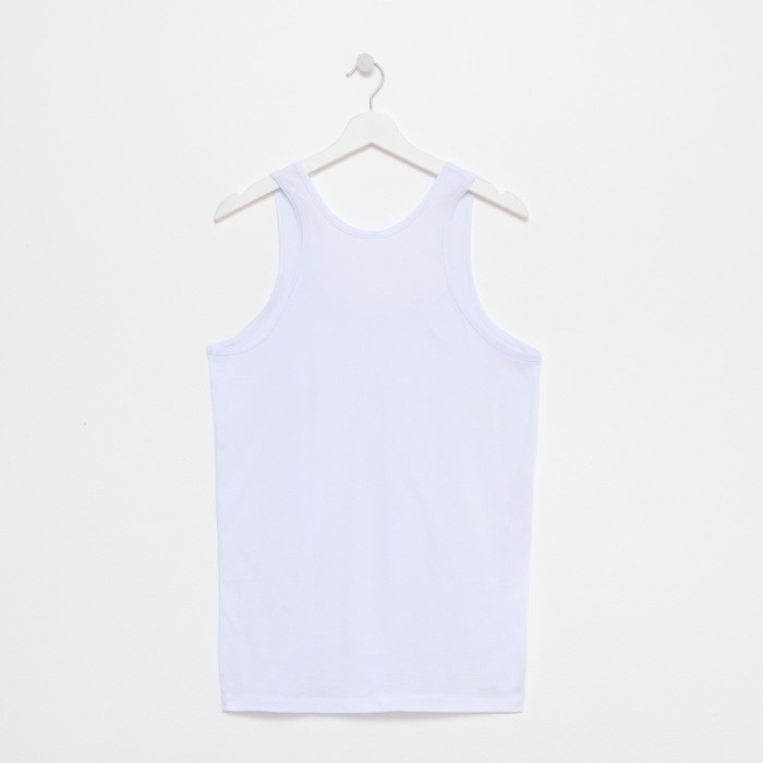 Майка однотонная мужская цвет белый, р-р XL