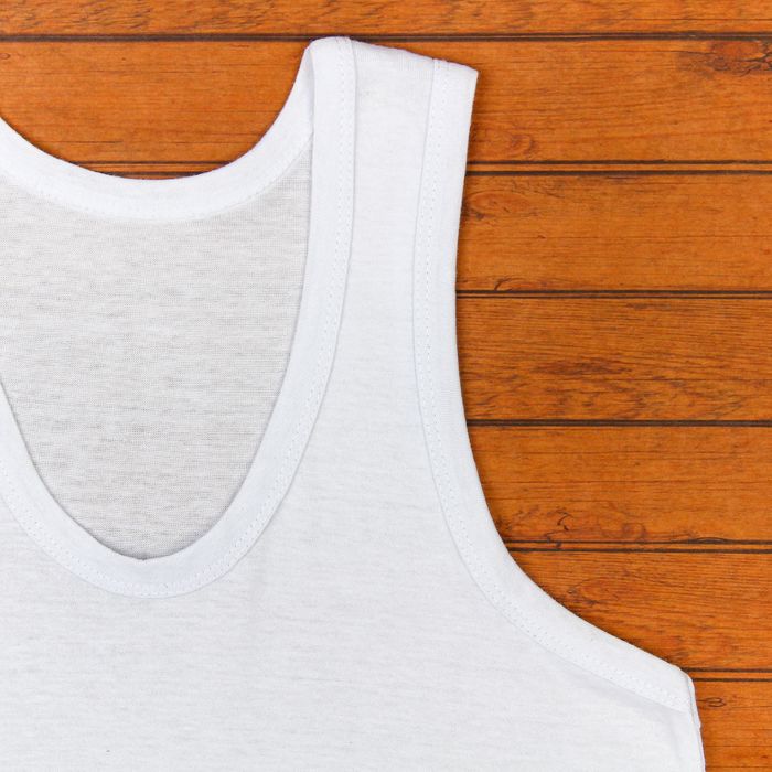 Майка однотонная мужская цвет белый, р-р XL