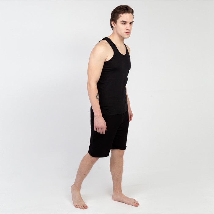 Майка однотонная мужская цвет чёрный, р-р XL