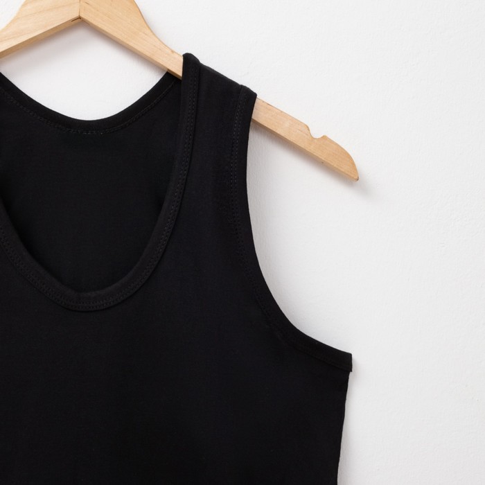 Майка однотонная мужская цвет чёрный, р-р XXL