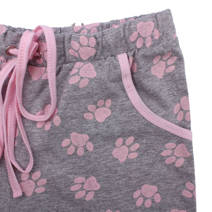 Пижама женская (футболка, бриджи) Два котенка 61 МИКС, принт Коты, р-р 42