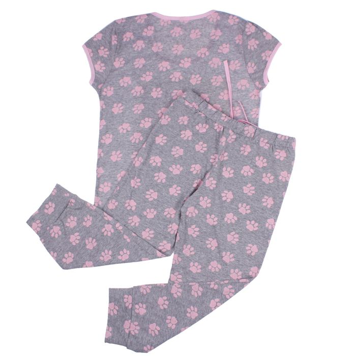 Пижама женская (футболка, бриджи) Два котенка 61 МИКС, принт Коты, р-р 42