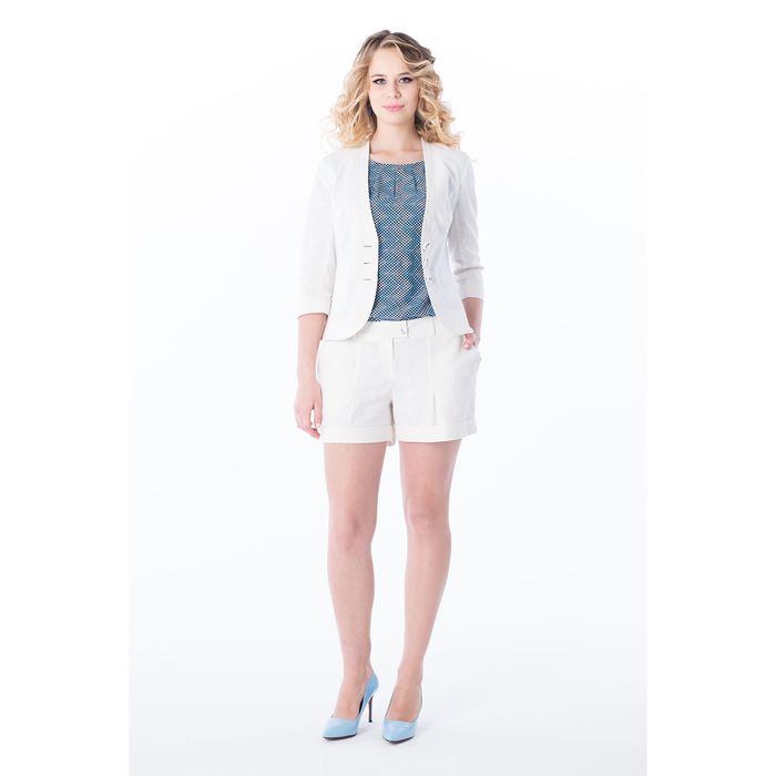 Шорты женские sh6062-0159, цвет белый, р-р 42, рост 170 см