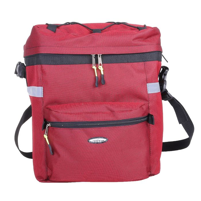 Велосумка на багажник Course "СИТИ" 23 л, цвет красный