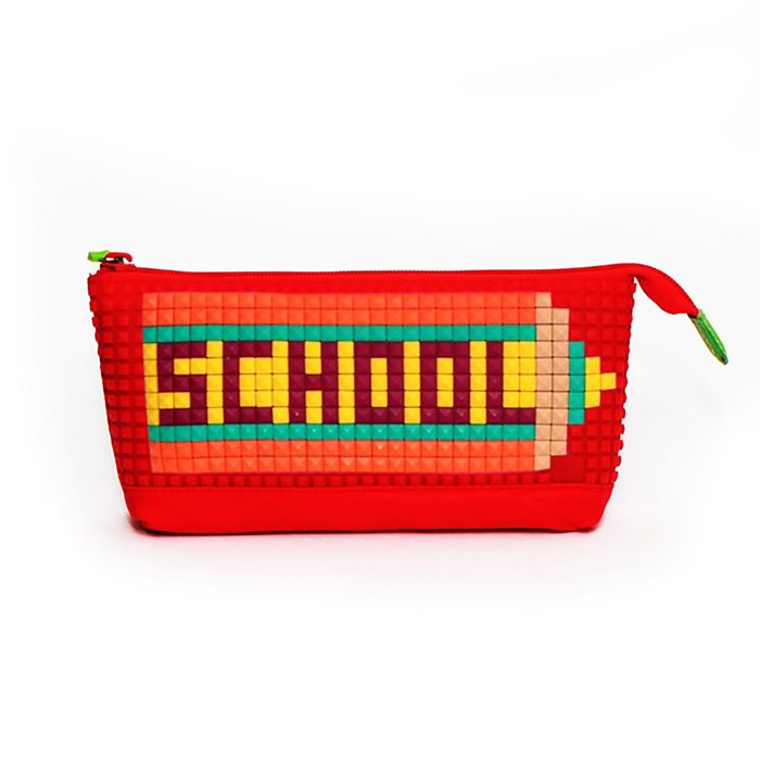 Пенал мягкий 1 отд. объем 135*240*40 Пиксель 4ALL Kids красный RP61